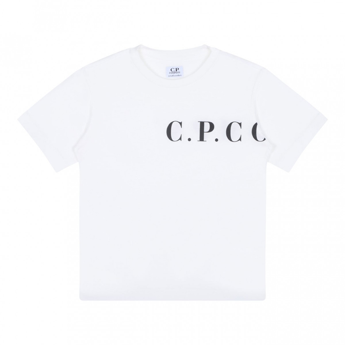 White Logo Print T-Shirt