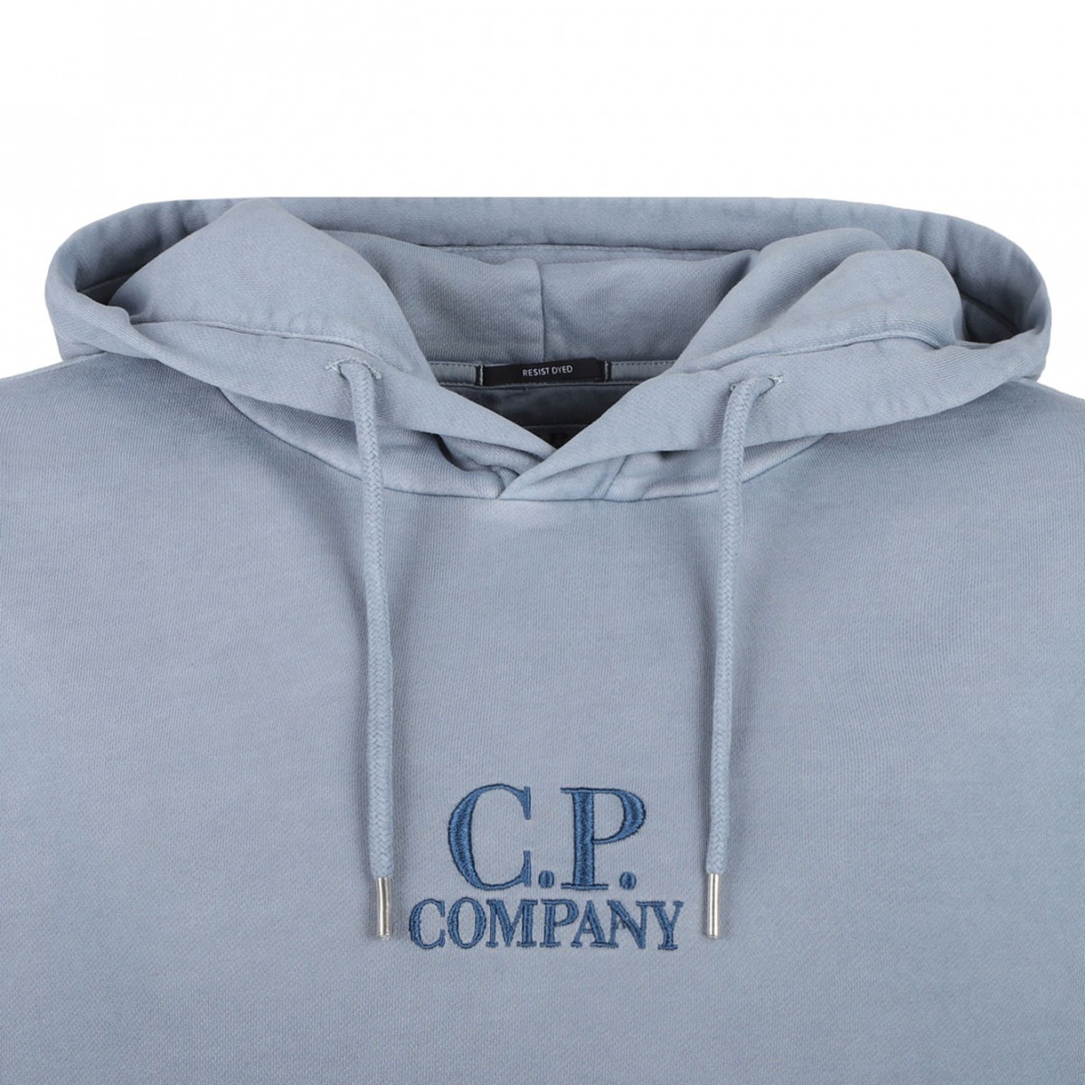 Light Blue Logo Embroidered Hoodie