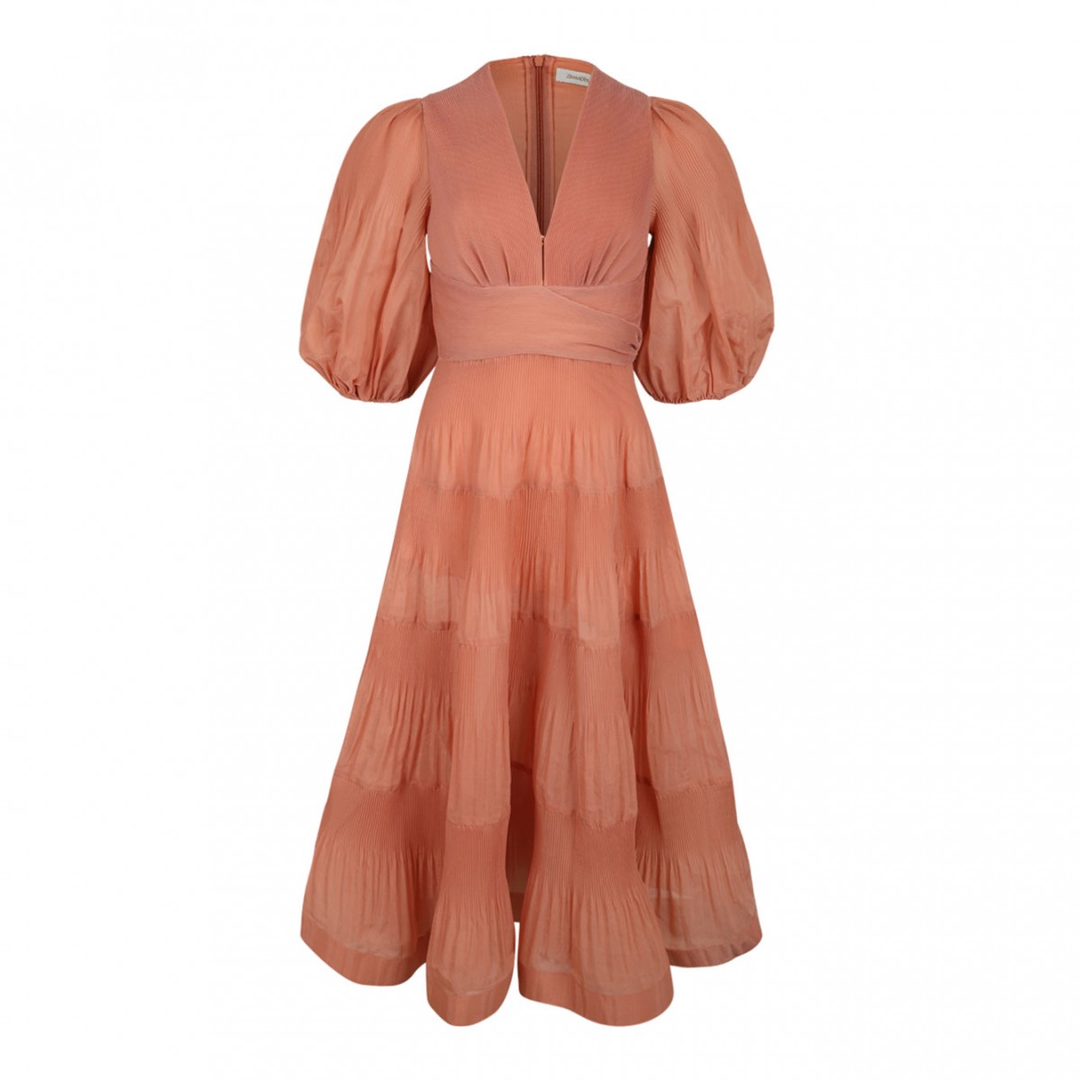 Peach Pink Midi Dress