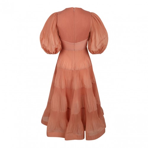 Peach Pink Midi Dress 2