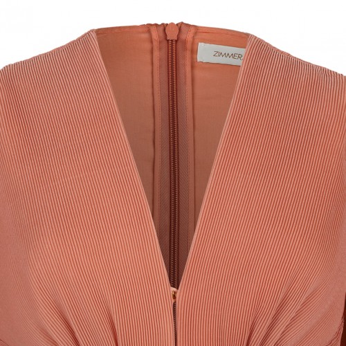 Peach Pink Midi Dress