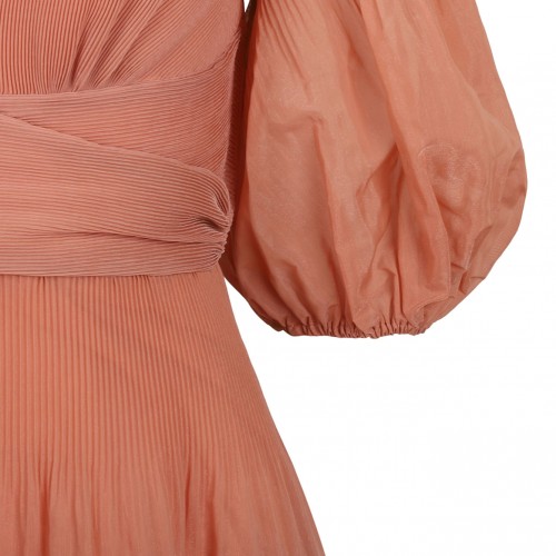 Peach Pink Midi Dress