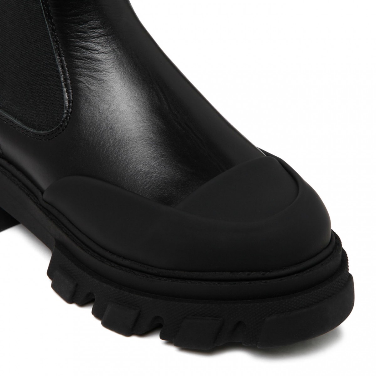 Black Leather Knee Length Boots