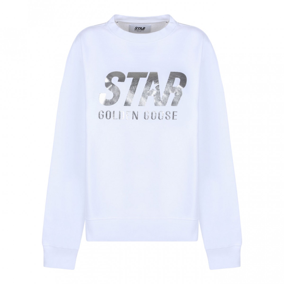 White Logo Print Sweatshirt