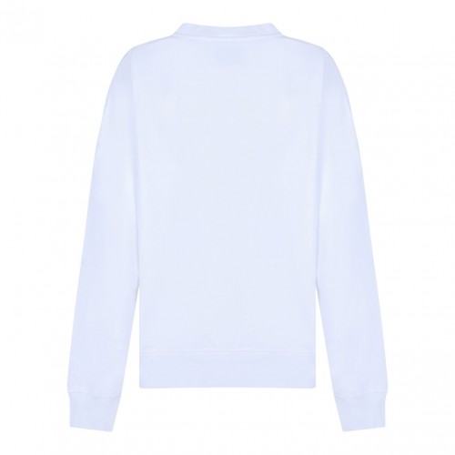 White Logo Print Sweatshirt