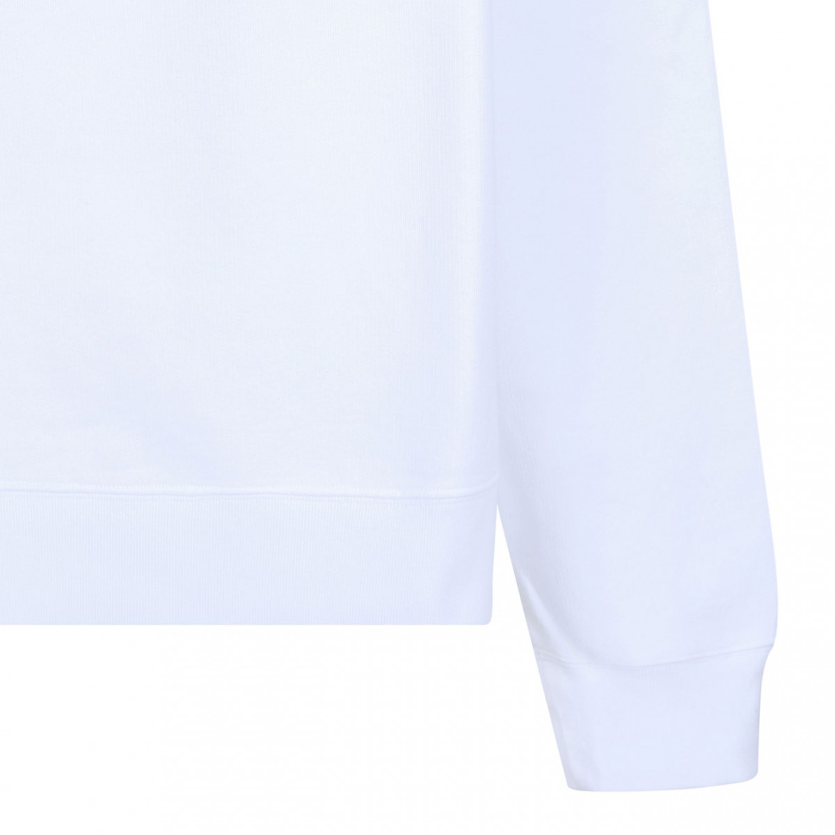 White Logo Print Sweatshirt