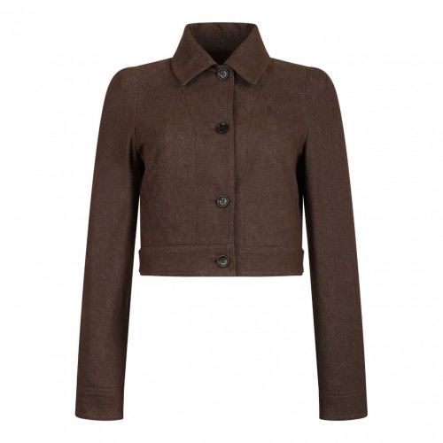 Brown Cropped Jacket