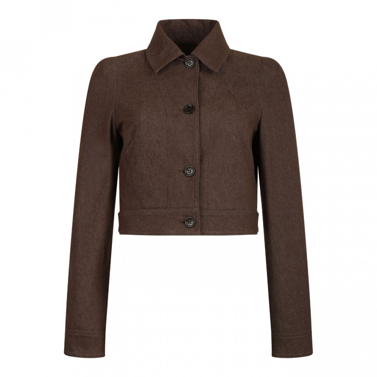 Brown Cropped Jacket