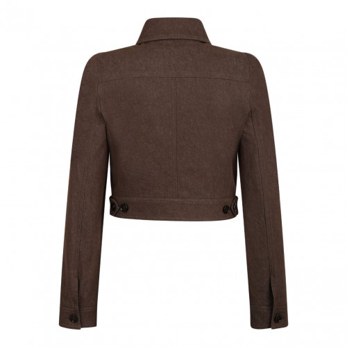 Brown Cropped Jacket 2