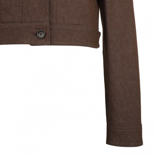 Brown Cropped Jacket