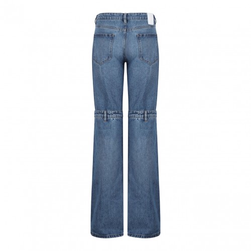 Blue Mid Rise Jeans 2