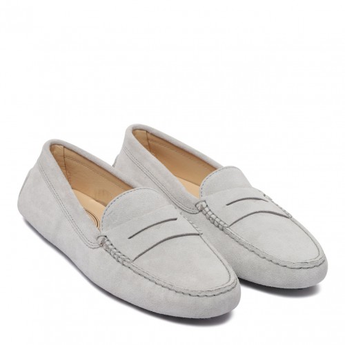 Light Grey Suede Loafer