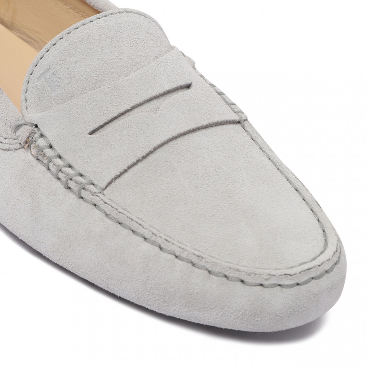 Light Grey Suede Loafer