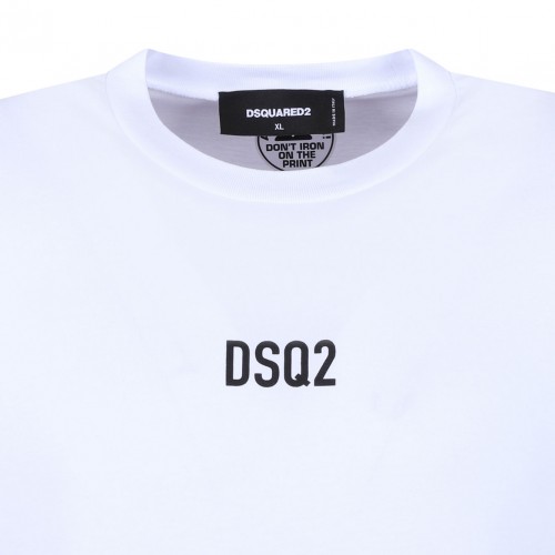 White Logo Print T-Shirt