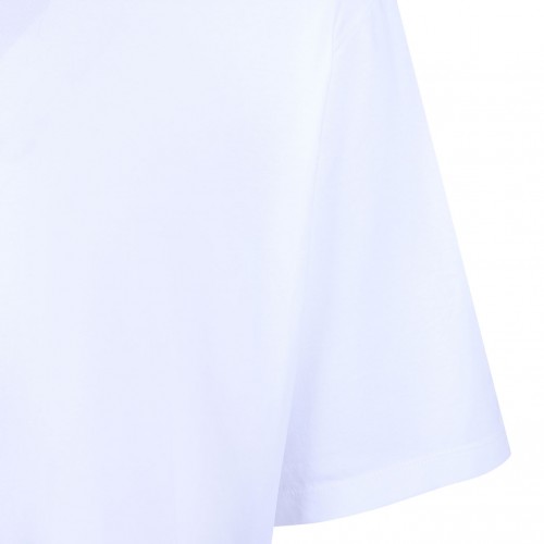 White Logo Print T-Shirt