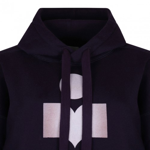 Dark Purple Drawstring Hoodie