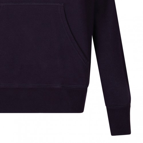 Dark Purple Drawstring Hoodie