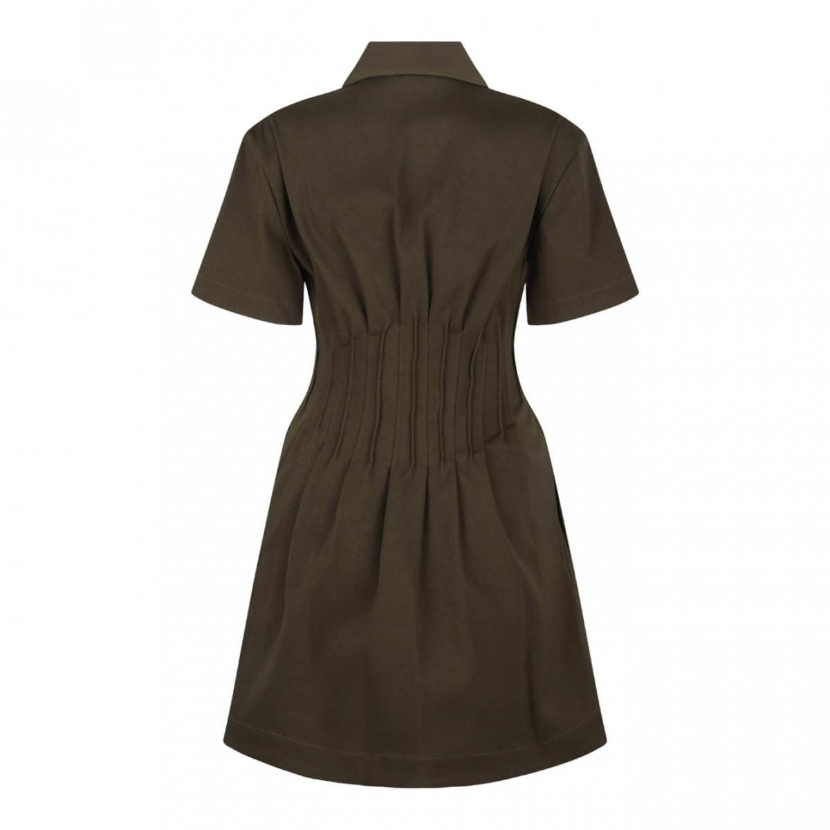 Olive Green Zip Front Dress