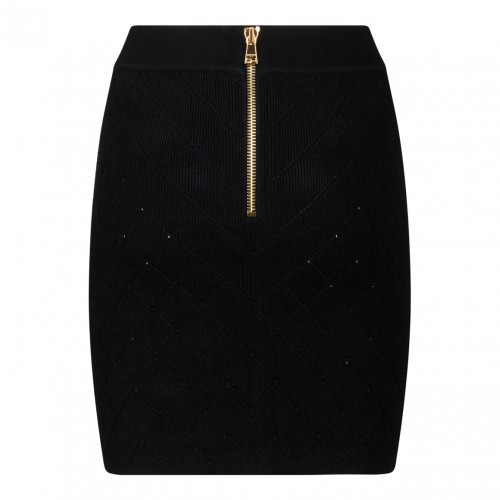 Black Fine Knit Skirt