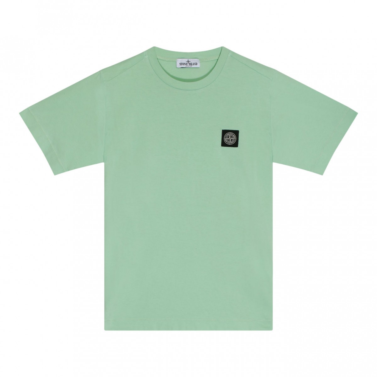 Light Green Cotton Logo Patch T-Shirt