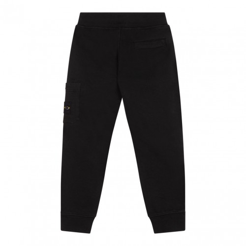 Black Logo Patch Trousers 2