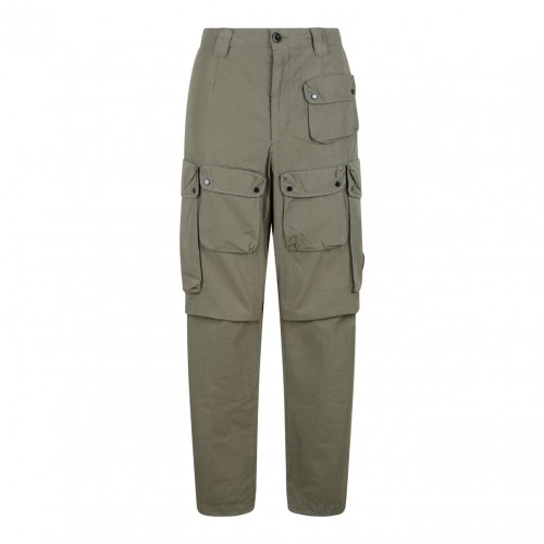 Agave Green Rip-Stop Cargo Trousers
