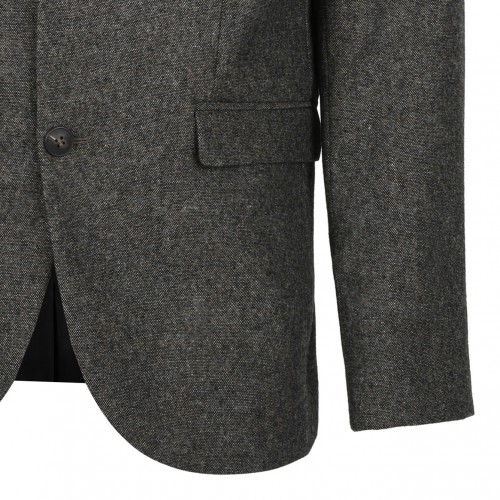 Grey Single Breasted Blazer