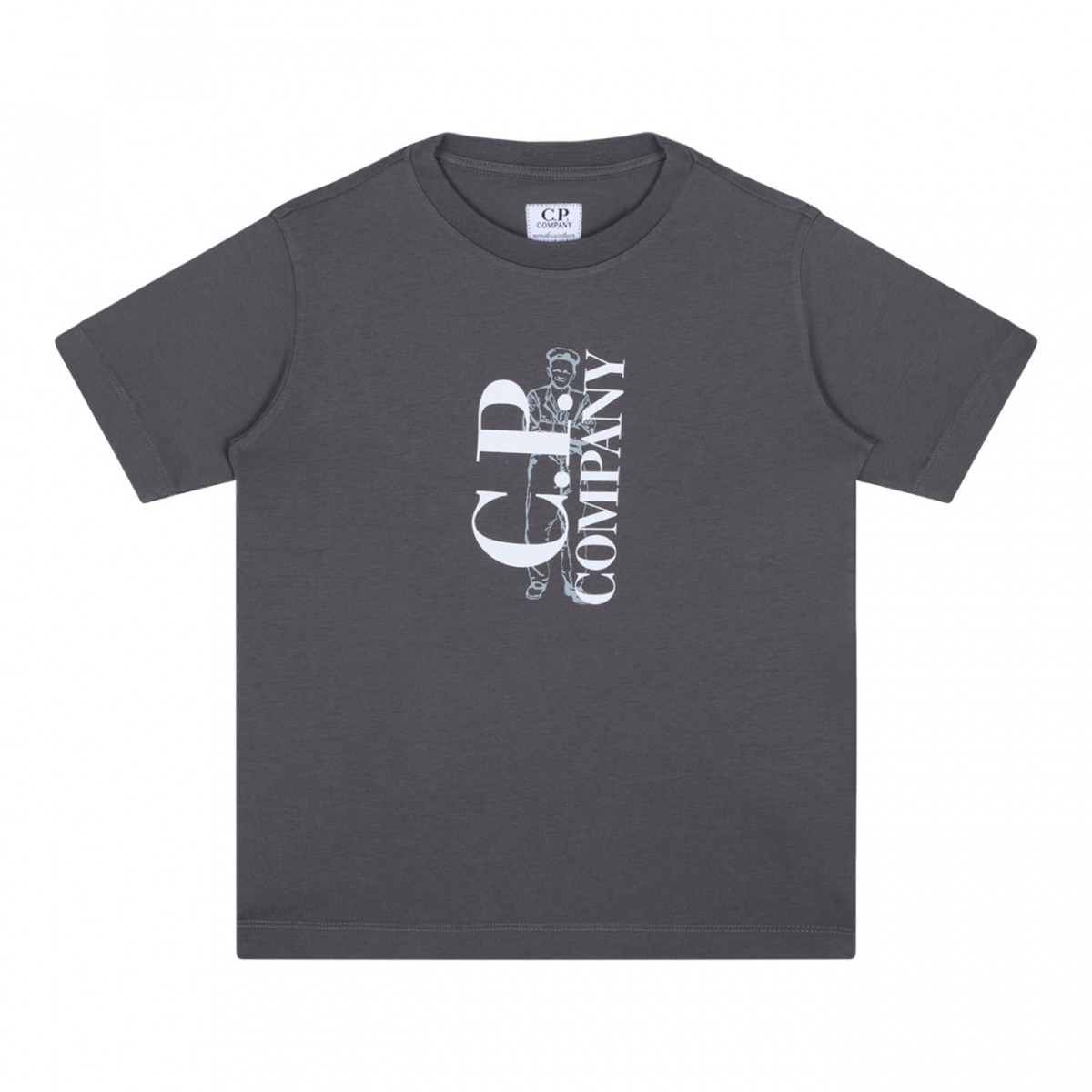 Anthracite Grey Logo Print T-Shirt