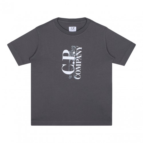 Anthracite Grey Logo Print T-Shirt