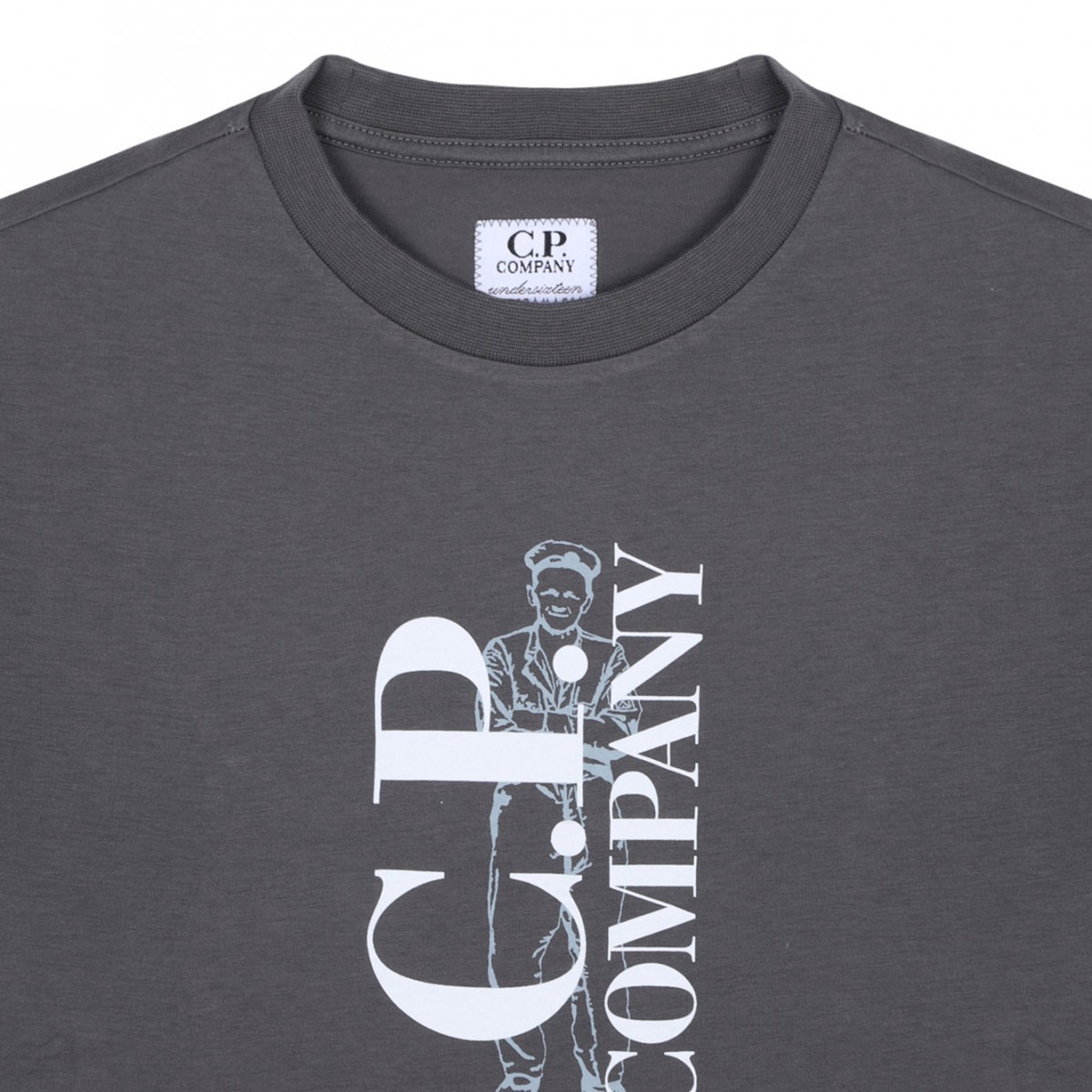 Anthracite Grey Logo Print T-Shirt
