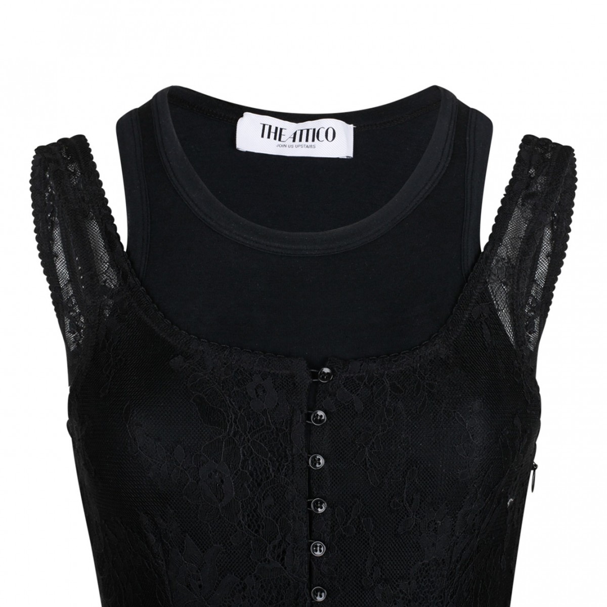 Black Layered Tank Top