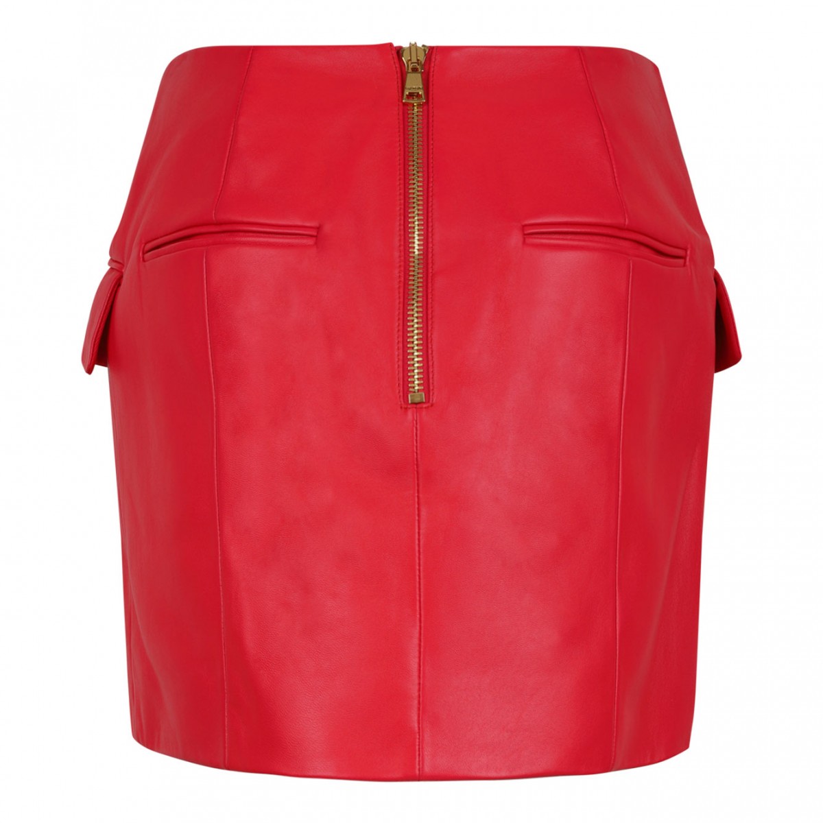 Fuchsia Leather Mini Skirt