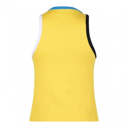 Yellow Contrast Trim Tank Top