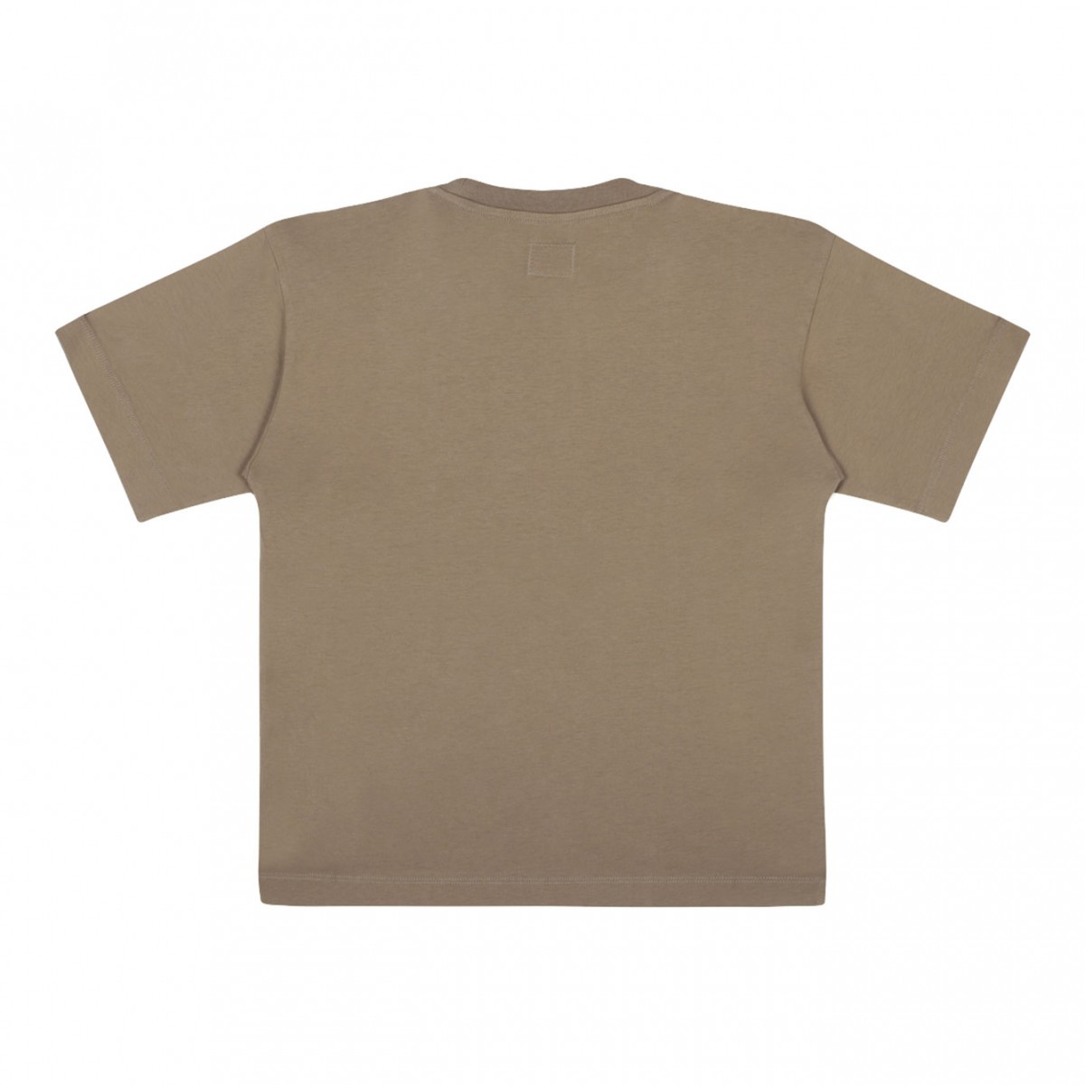 Beige Logo Print T-Shirt