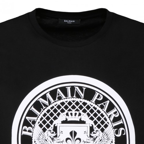 Black Organic Cotton Logo Print T-Shirt