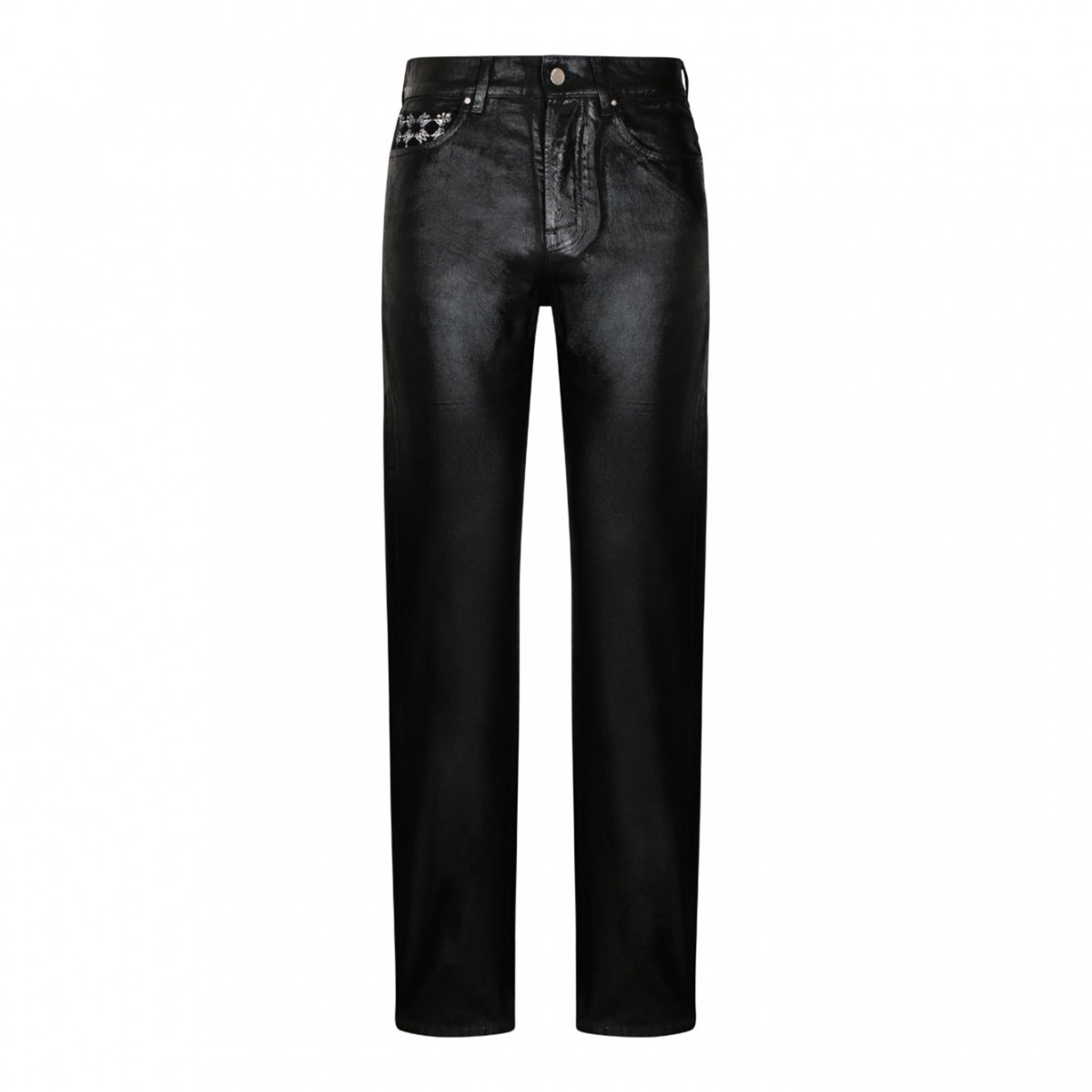Black Distress Effect Jeans