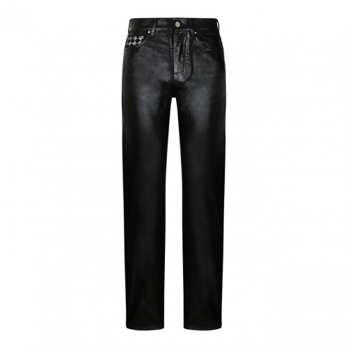 Black Distress Effect Jeans
