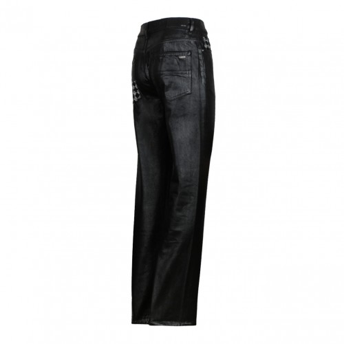 Black Distress Effect Jeans