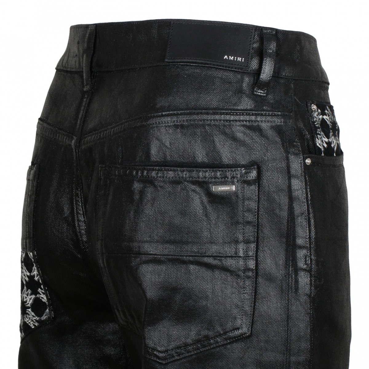 Black Distress Effect Jeans