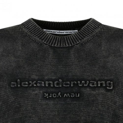 Black Logo Embossed Jumper