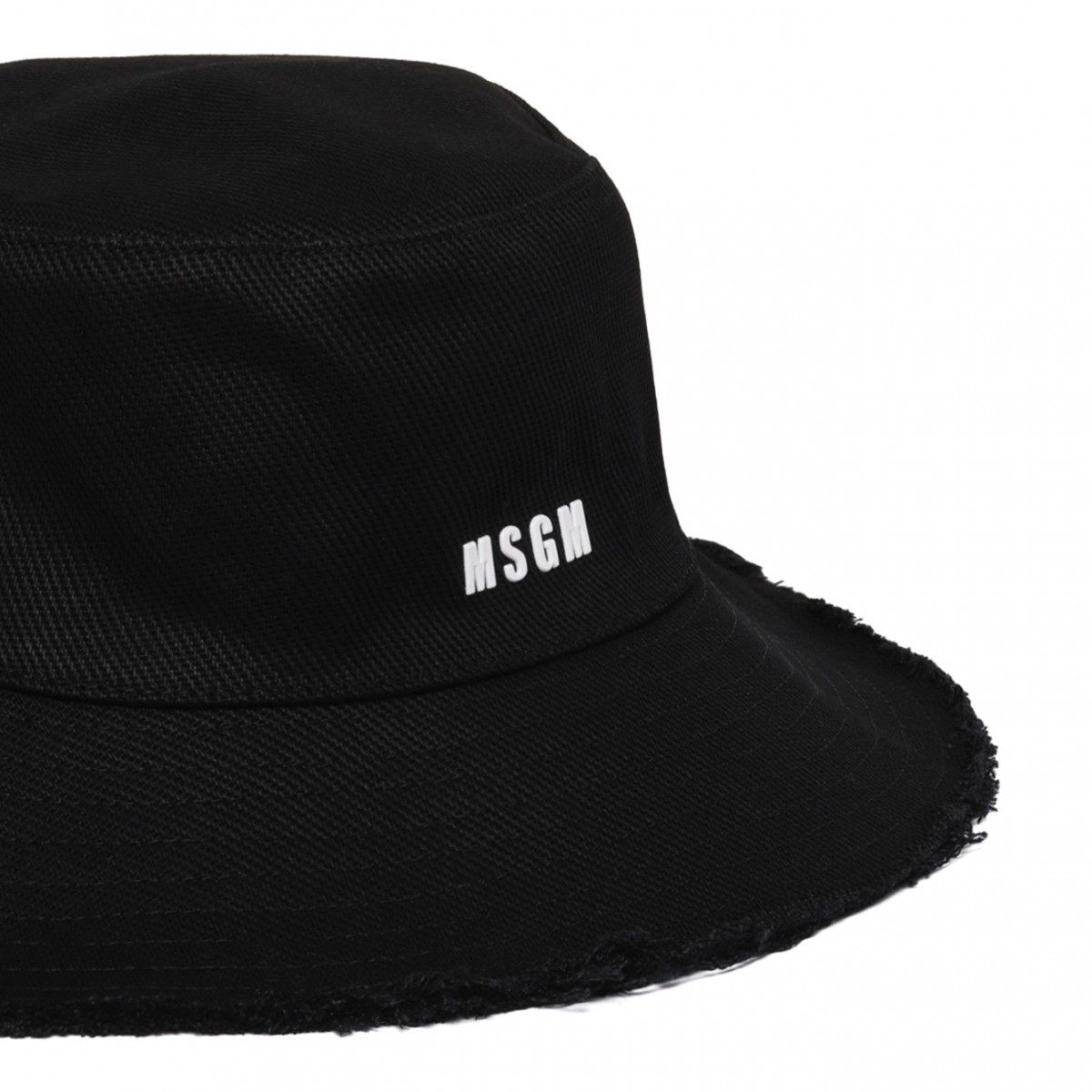 Black Logo Embellished Hat