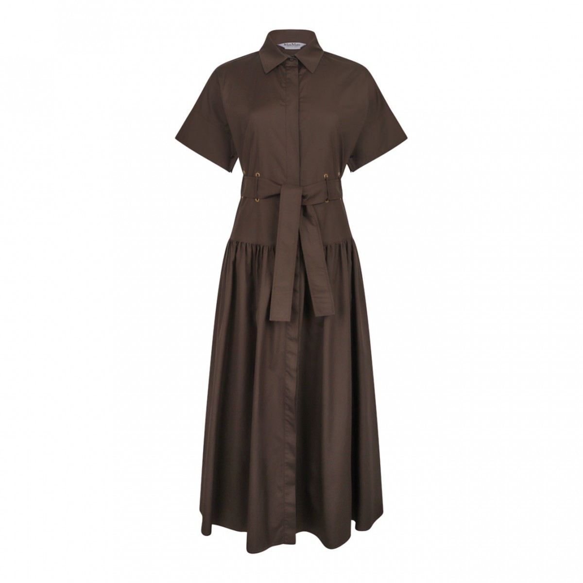 Brown Long Shirt Dress