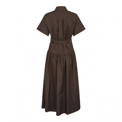 Brown Long Shirt Dress