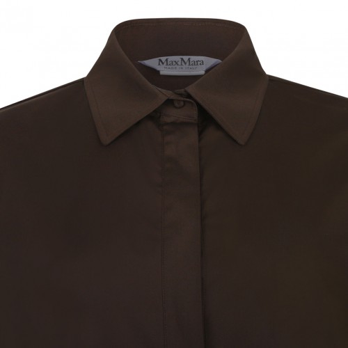 Brown Long Shirt Dress