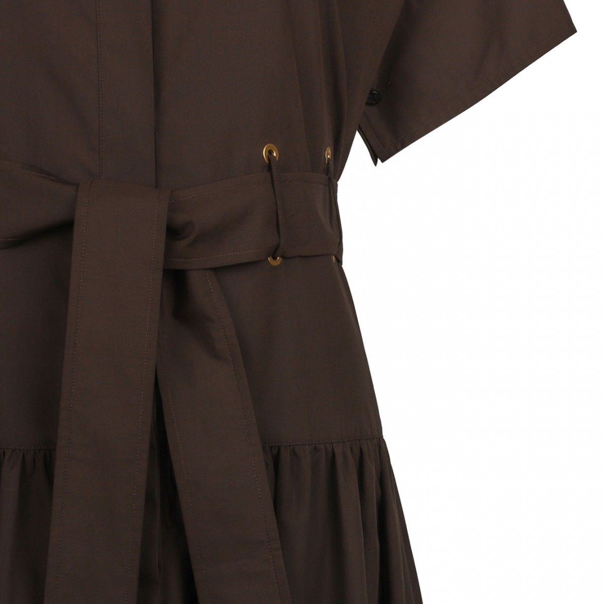 Brown Long Shirt Dress