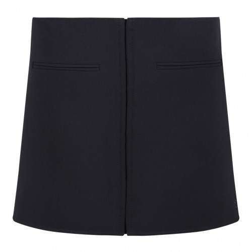 Black Heritage Clipped Mini Skirt