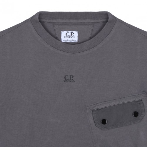 Grey Logo Print T-Shirt