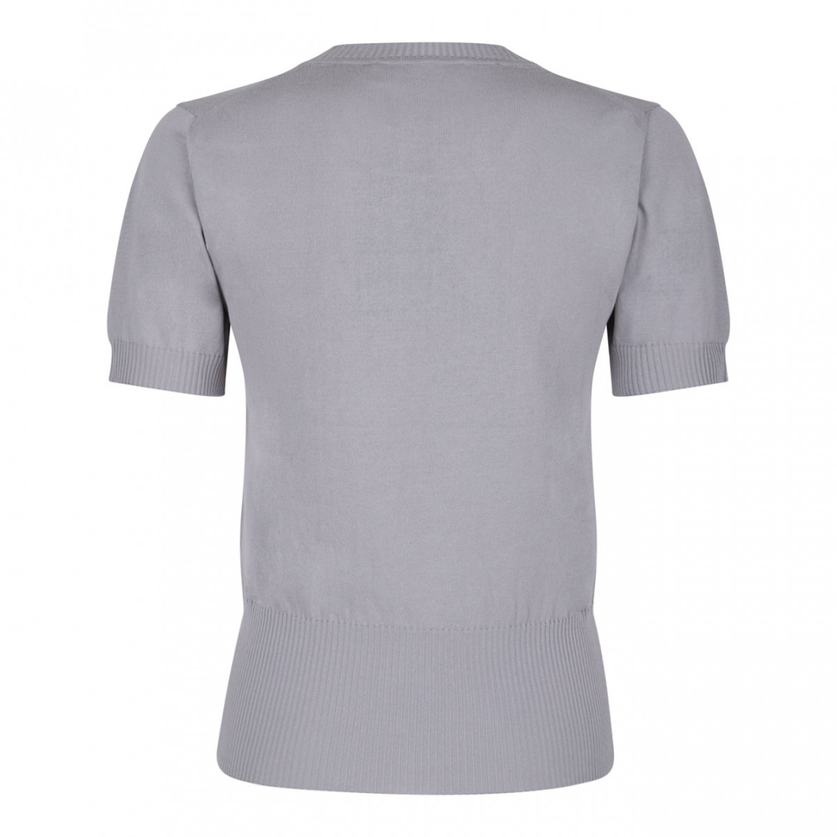 Light Grey Argyle Knit Top