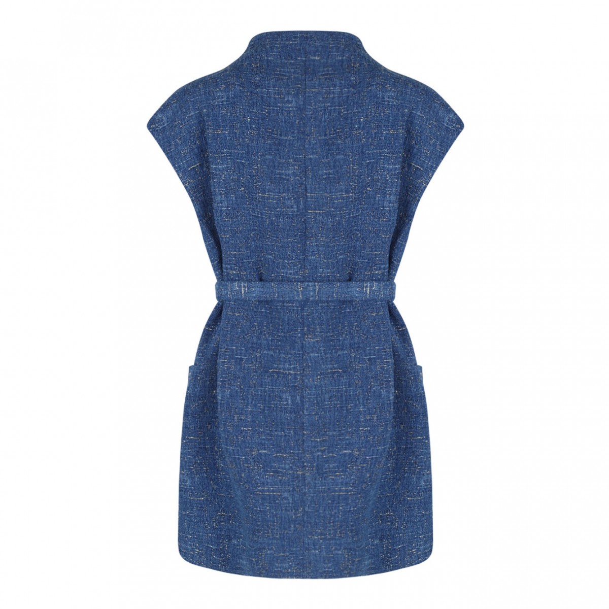 Indigo Blue Slub Gilet