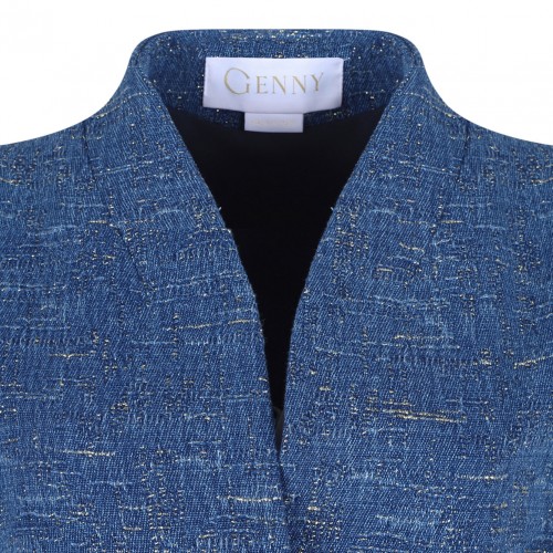 Indigo Blue Slub Gilet